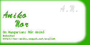 aniko mor business card
